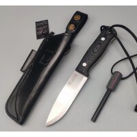 Joker Scandi Bushlord Sleipner Stahl Micarta Lederscheide...