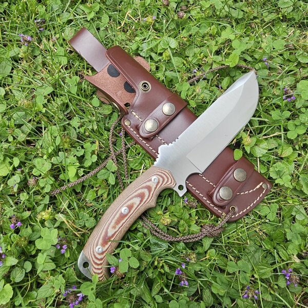 Cudeman Entresierras MoVa Micarta Braun inkl. Lederscheide