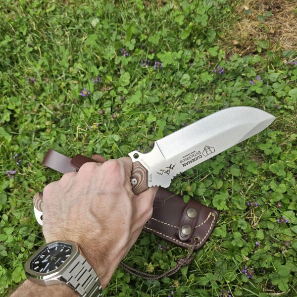 Cudeman Entresierras MoVa Micarta Braun inkl. Lederscheide