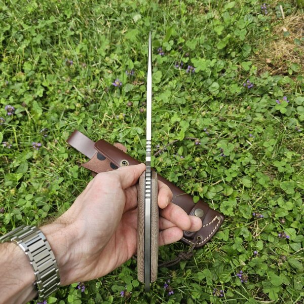 Cudeman Entresierras MoVa Micarta Braun inkl. Lederscheide