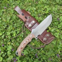 Cudeman Entresierras MoVa Micarta Braun inkl. Lederscheide