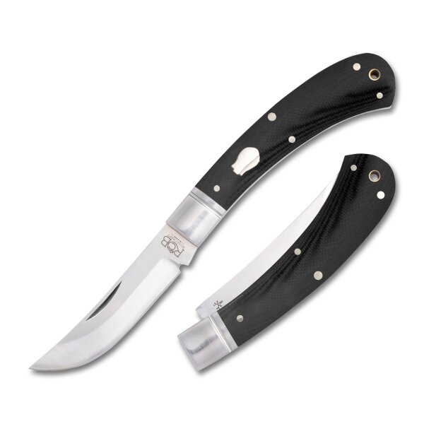 RoseCraft Blades Little Riverbend Skinner Black Micarta D2 Stahl