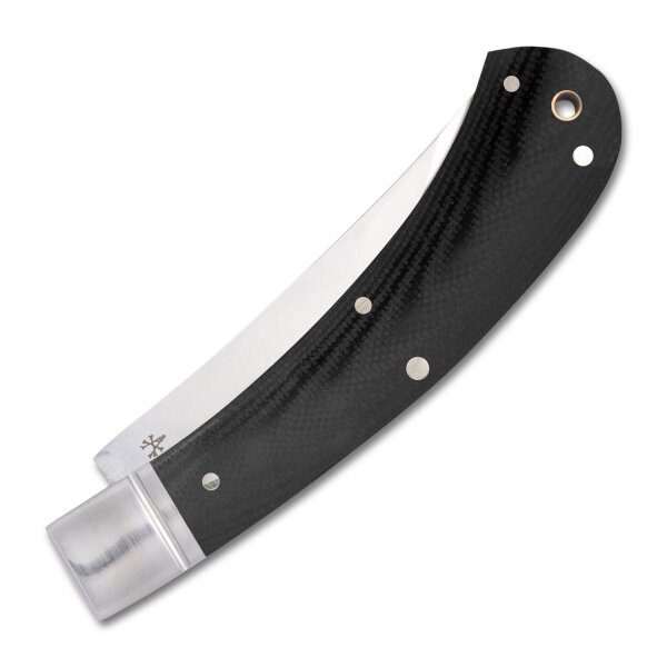 RoseCraft Blades Little Riverbend Skinner Black Micarta D2 Stahl