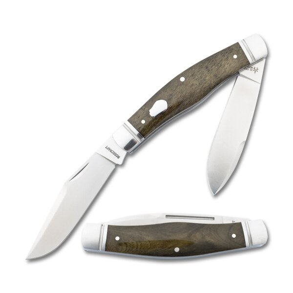 RoseCraft Blades Mosquito Lake Moose D2 Stahl Slipjoint Knochen