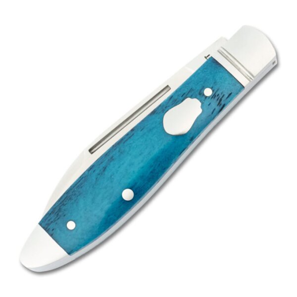RoseCraft Blades Tanasi Lake Tear Drop D2 Stahl Slipjoint Knochen Blue