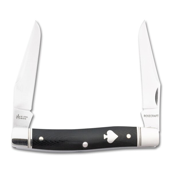 RoseCraft Blades Sequatchie River Muskrat D2 Stahl Slipjoint Black Micarta