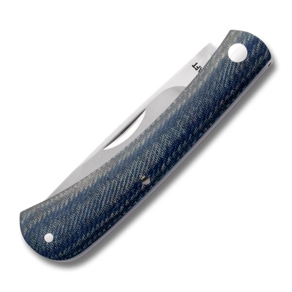 RoseCraft Blades Overall Creek Farm Hand D2 Stahl Slipjoint Denim Micarta