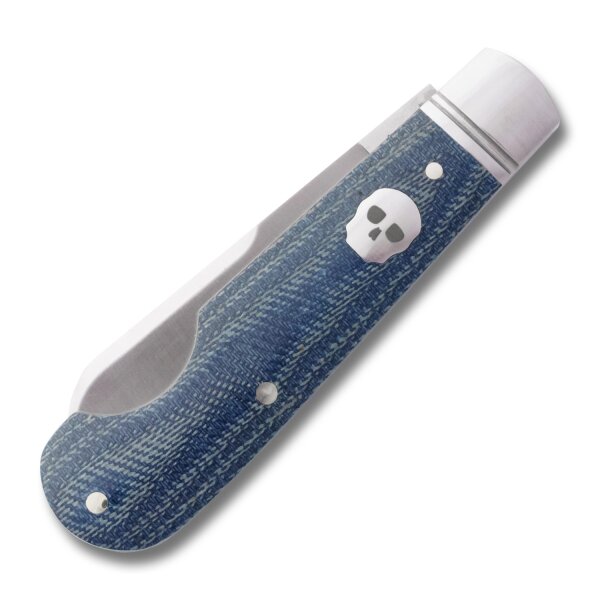 RoseCraft Blades Elk River Easy Open Jack D2 Stahl Slipjoint Denim Micarta