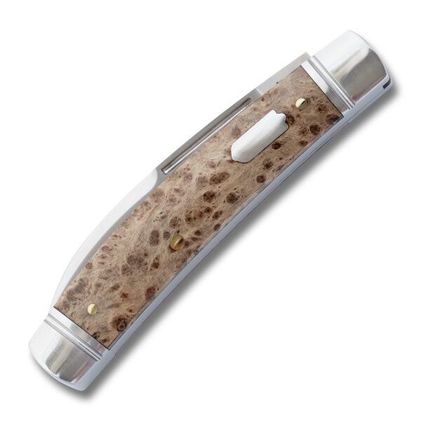 RoseCraft Blades Mud Creek Congress Burlwood D2 Stahl Slipjoint Wurzelholz