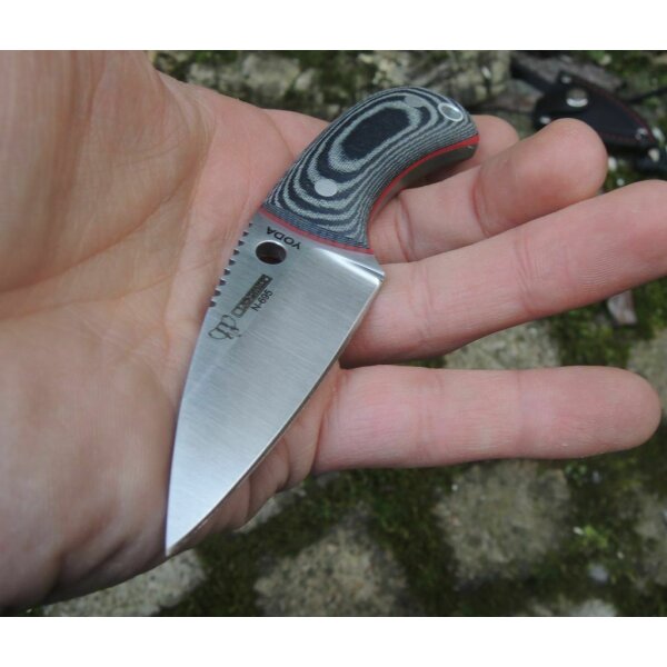 Cudeman Yoda N695 Micarta Schwarz inkl. Lederscheide