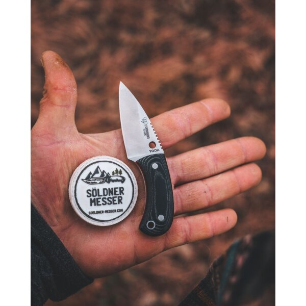 Cudeman Yoda N695 Micarta Schwarz inkl. Lederscheide