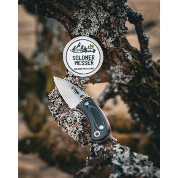 Cudeman Yoda N695 Micarta Schwarz inkl. Lederscheide