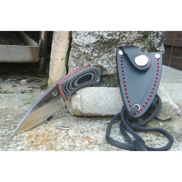 Cudeman Yoda N695 Micarta Schwarz inkl. Lederscheide