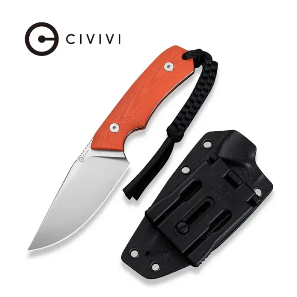 Civivi Gander C24058B-1 Fixed Blade 14C28N Stahl G10 Orange