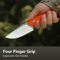Civivi Gander C24058B-1 Fixed Blade 14C28N Stahl G10 Orange