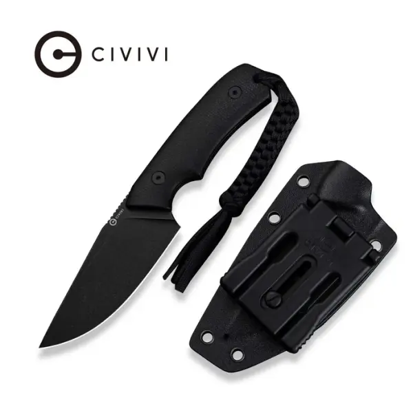 Civivi Gander C24058B-2 Fixed Blade 14C28N Stahl Canvas Micarta Black
