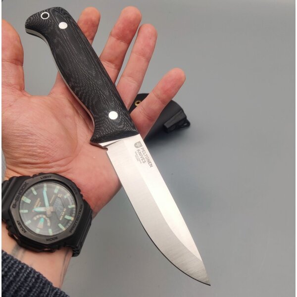 Peltonen Knives Puukko M07 Ranger Bushcraft Micarta Black 14C28N