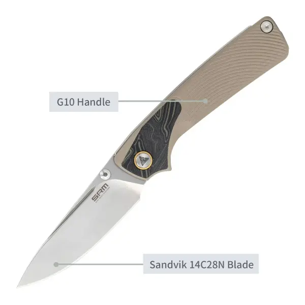 SRM Knives Dome 106M-GW Slipjoint 14C28N Stahl G10