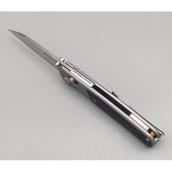 SRM Knives Medal 259L-AK Ambi Lock Folder 14C28N Stahl Ebony