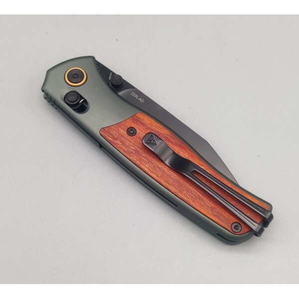 SRM Knives Medal 259L-AG Ambi Lock Folder 14C28N Stahl Rosewood