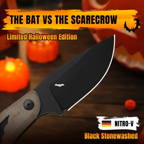 Kizer Hare Fixed Blade Nitro-V Stahl Micarta Halloween Edition