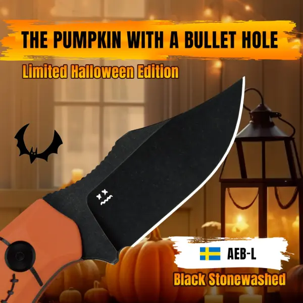 Kizer Beaver 2 Fixed Blade AEB-L Stahl G10 Halloween Edition