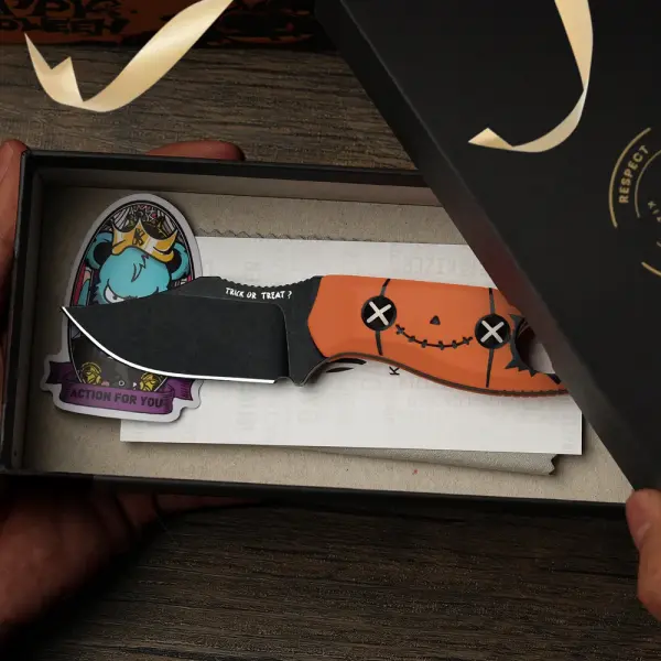 Kizer Beaver 2 Fixed Blade AEB-L Stahl G10 Halloween Edition