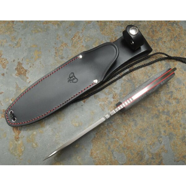 Cudeman BV-Cadete N695 Micarta Schwarz inkl. Lederscheide
