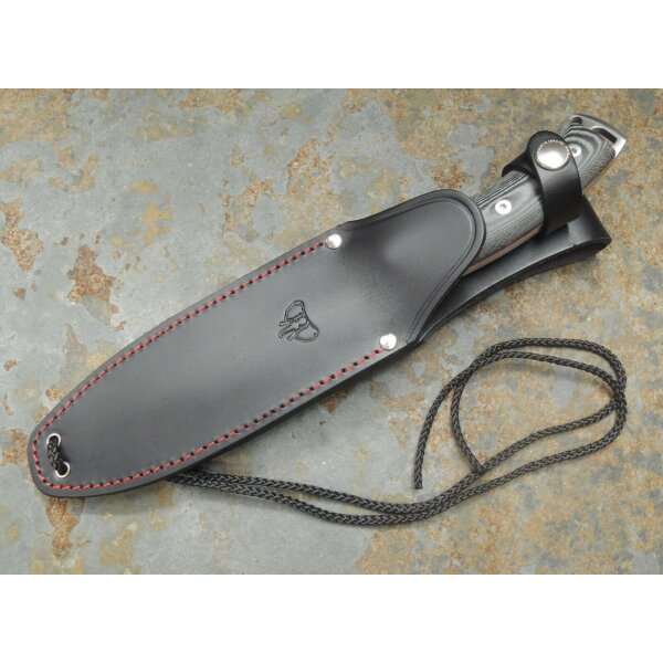Cudeman BV-Cadete N695 Micarta Schwarz inkl. Lederscheide