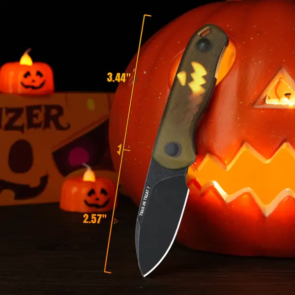 Kizer Drop Bear Fixed Blade 14C28N Stahl PEI Halloween Edition