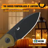 Kizer Drop Bear Fixed Blade 14C28N Stahl PEI Halloween...