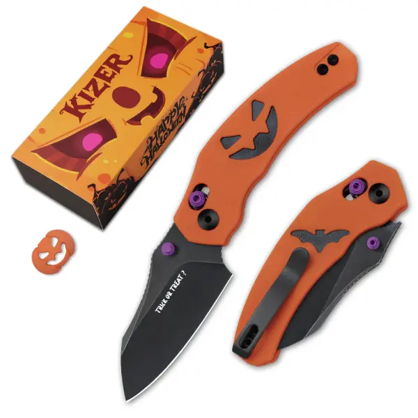 Kizer Mini Bulldog Nitro-V Stahl G10 Halloween Edition