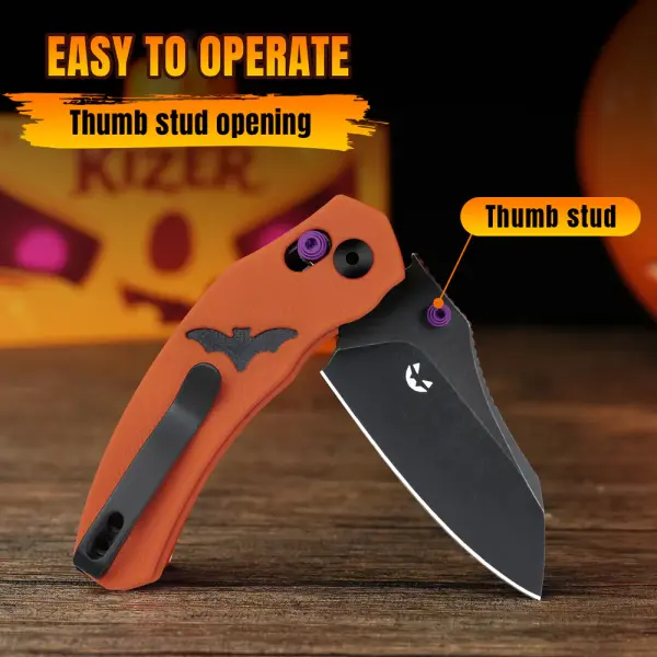 Kizer Mini Bulldog Nitro-V Stahl G10 Halloween Edition