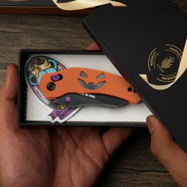 Kizer Mini Bulldog Nitro-V Stahl G10 Halloween Edition