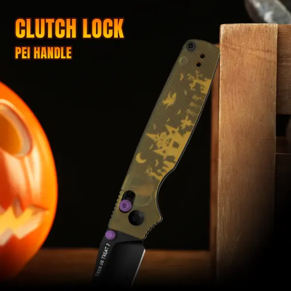 Kizer Original 2 Clutch Lock 14C28N Stahl PEI Halloween Edition