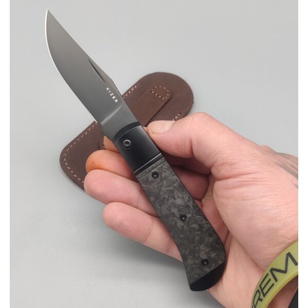 Kizer Trestle Slipjoint S45VN Stahl Titan / Kohlefaser Gentleman Knife