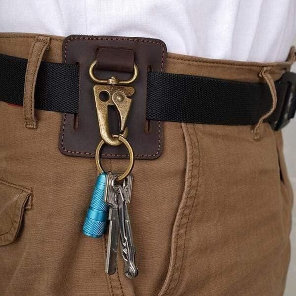 Viperade Leder EDC Gürtel Schlüsselhalter Key Holder o. ähnliches Braun
