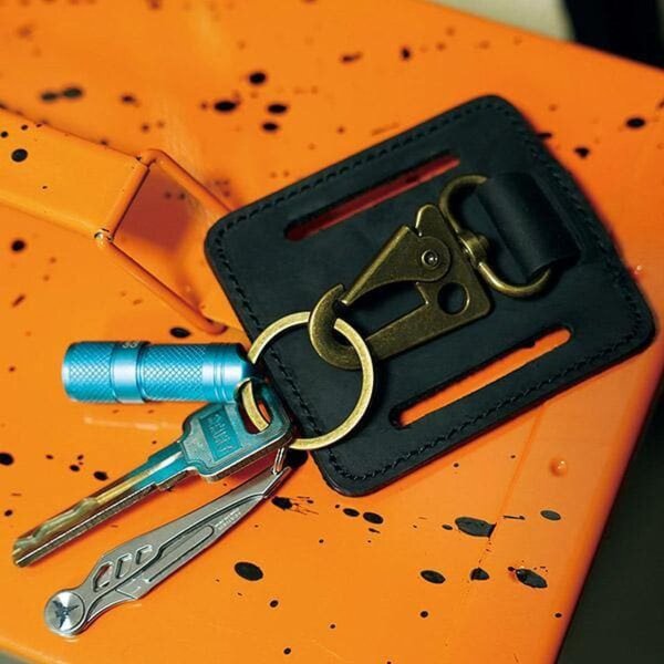 Viperade Leder EDC Gürtel Schlüsselhalter Key Holder o. ähnliches Schwarz