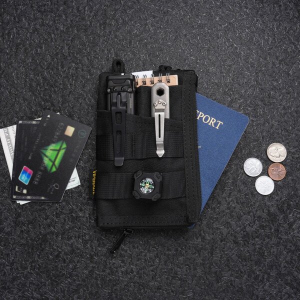 Viperade VE38-SD Organizer 500D Polyester EDC Pouch mit Klett Area 6 Taschen