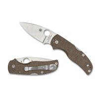 Spyderco Native 5 Brown Micarta CPM CRU-WEAR Backlock Folder