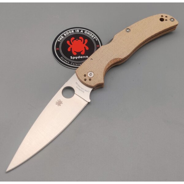 Spyderco Native Native Chief Brown Canvas Micarta CPM CRU-WEAR Backlock C244MPCW
