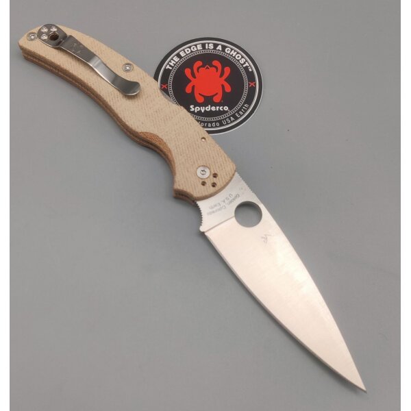 Spyderco Native Native Chief Brown Canvas Micarta CPM CRU-WEAR Backlock C244MPCW
