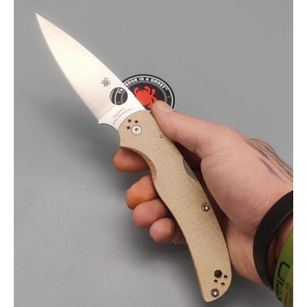 Spyderco Native Native Chief Brown Canvas Micarta CPM CRU-WEAR Backlock C244MPCW