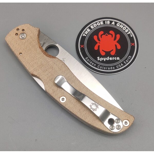 Spyderco Native Native Chief Brown Canvas Micarta CPM CRU-WEAR Backlock C244MPCW