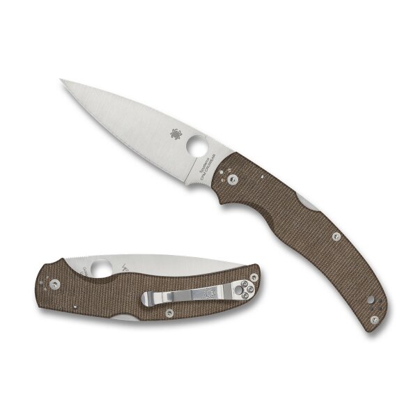 Spyderco Native Native Chief Brown Canvas Micarta CPM CRU-WEAR Backlock C244MPCW