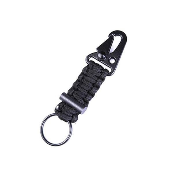 Viperade Karabiner mit Paracord und Feuerstarter Schwarz