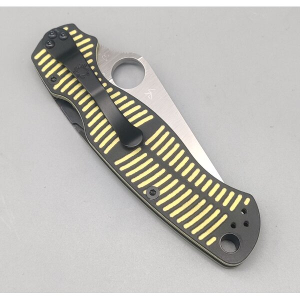 Spyderco Para Military 2 Salt Yellow & Black CPM MagnaCut PlainEdge Gelb Schwarz 01SP1254.1
