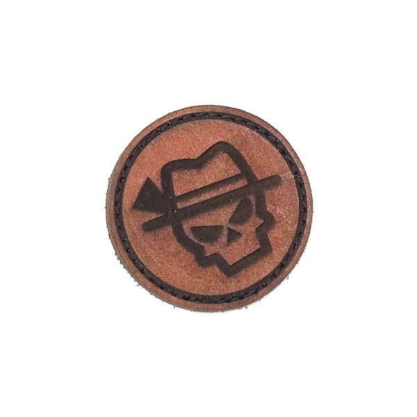 Oberland Arms - OA Tactical Sepp Patch aus Büffelleder Braun Brown Durchmesser 5,56cm Made in Germany