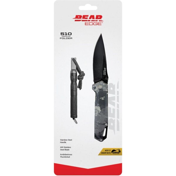 Bear & Son Edge Framelock Combo Taschenmesser mit Tool Feuerstarter