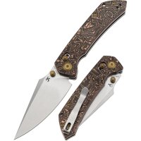 Kansept Knives Fenrir Crossbar Lock Copper Carbon Fiber...